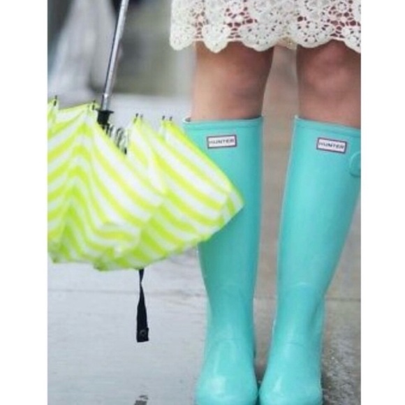 Hunter Tiffany blue boots - Picture 1 of 5